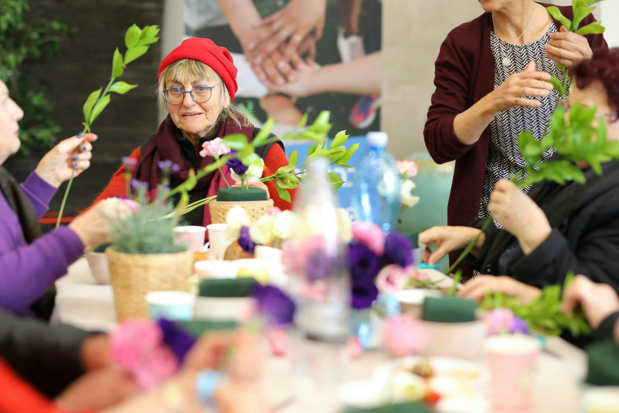 Flower Arranging with Holocaust Survivors